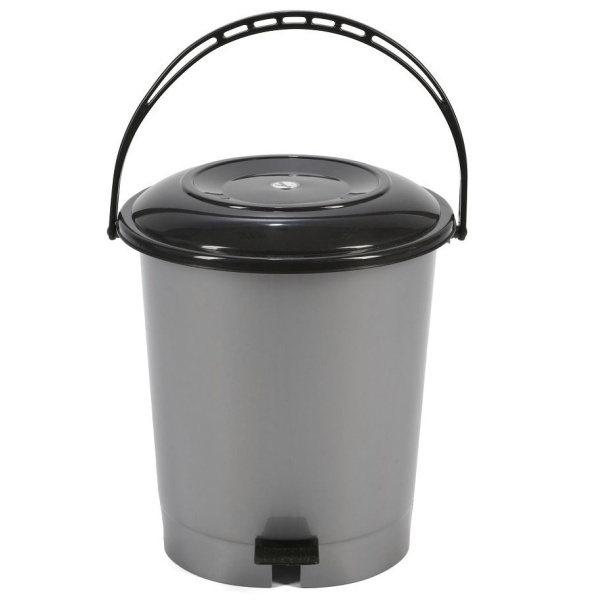 Cos De Gunoi Cu Pedala Heinner Plastic 12L Argintiu/Negru 31525030